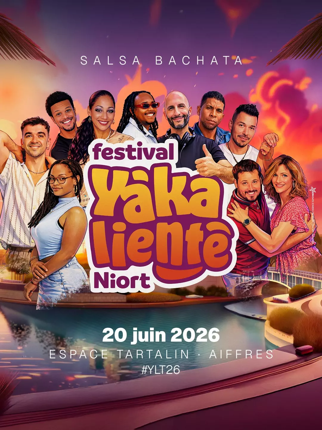 Affiche du Festival Yakaliente Niort – Salsa Bachata, 20 juin 2026, Espace Tartalin à Aiffres