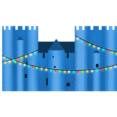 Projections sur le Donjon