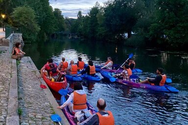 Visite guidée nocturne en canoë